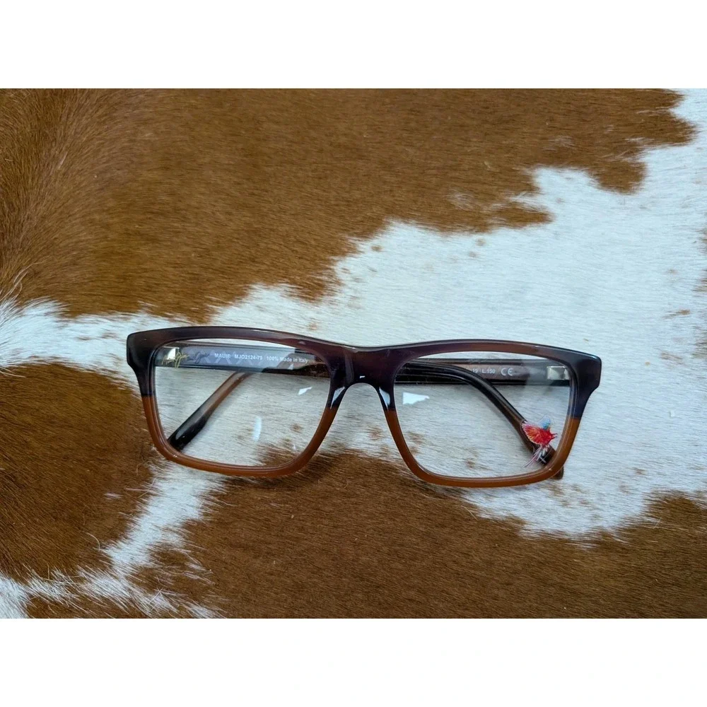 Maui Jim MJO 2124-79 Eyeglasses Brown Chocolate Tortoise 56-19-150 Mens Italy‎